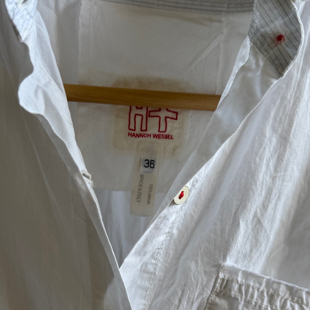 Hannoh Wessel Designer White Button-Up Shirt